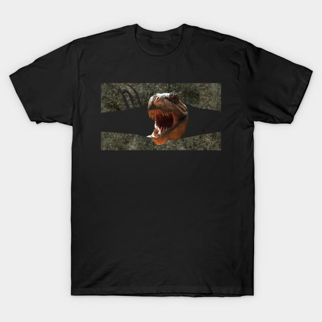 Trex Dinosaur Strike Back T-Shirt by Bluepress